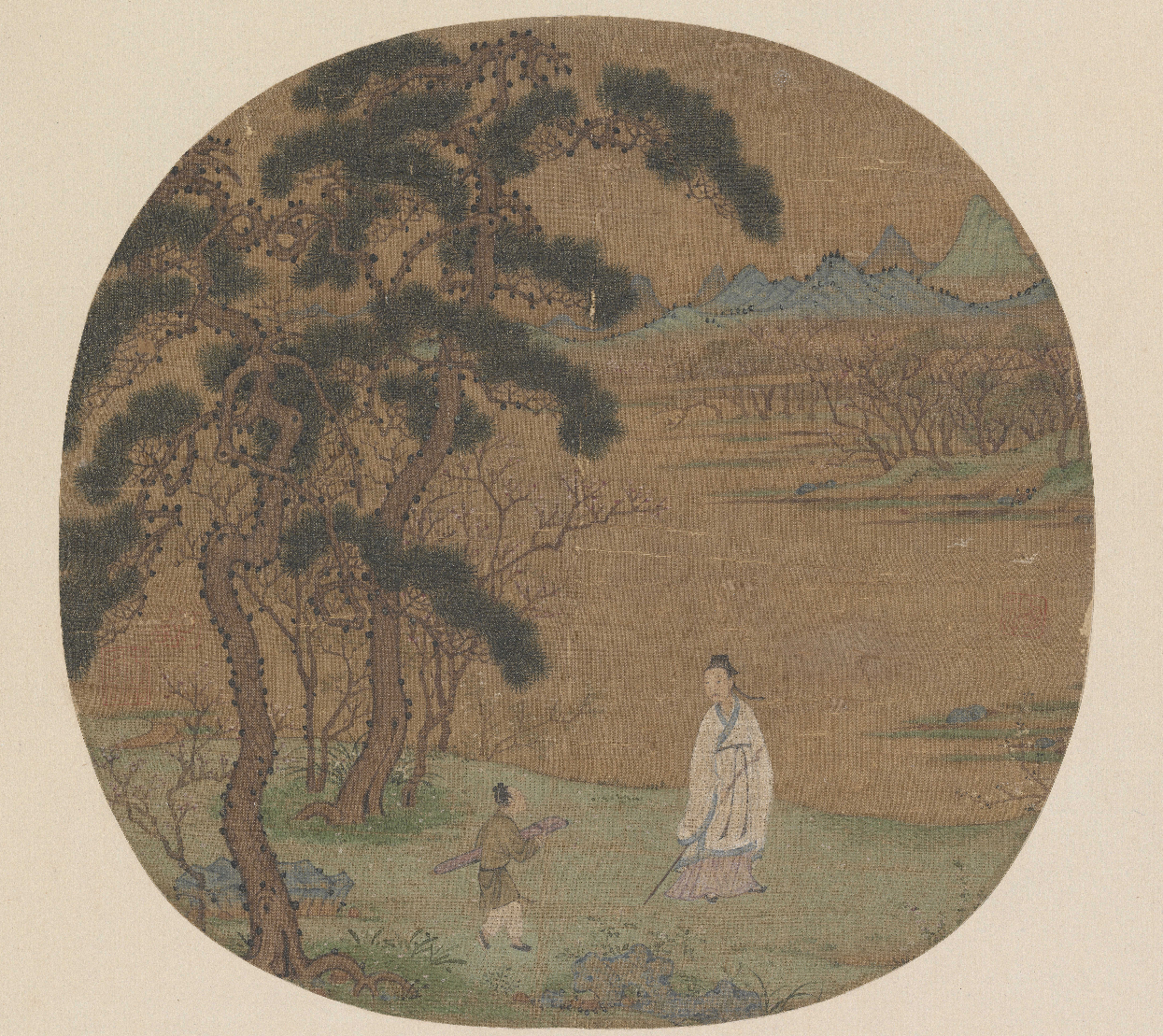 宋画扇面团扇画-1