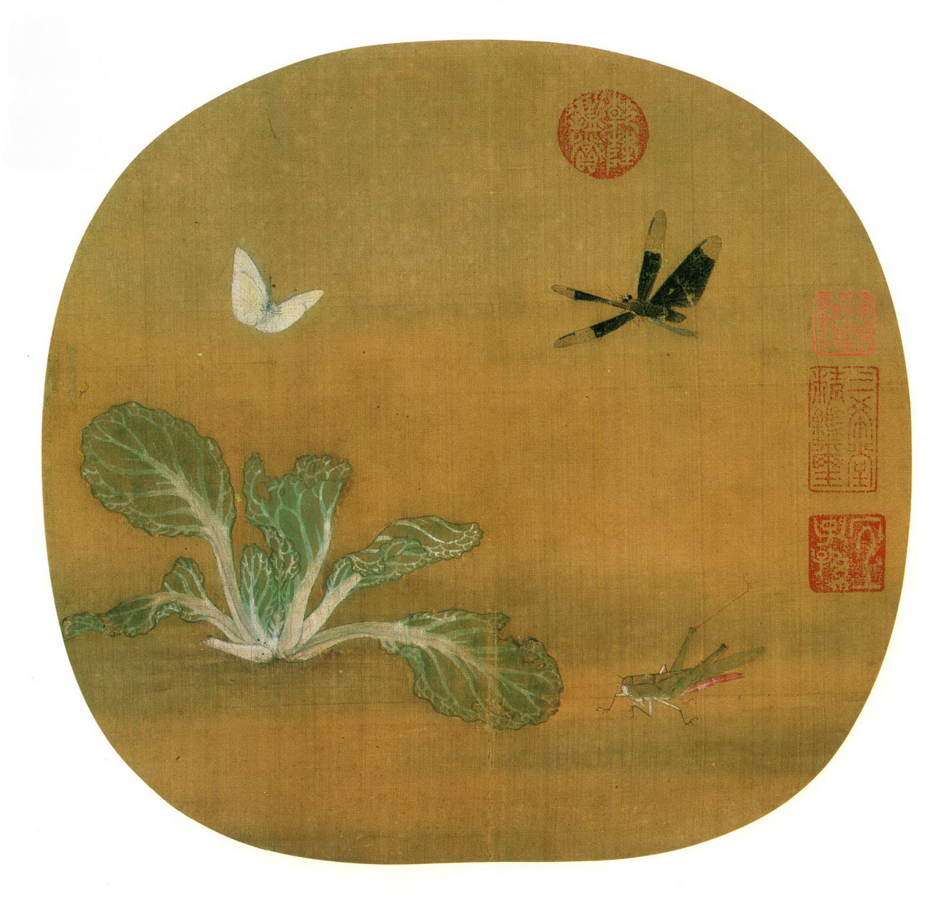 宋画扇面团扇画-5