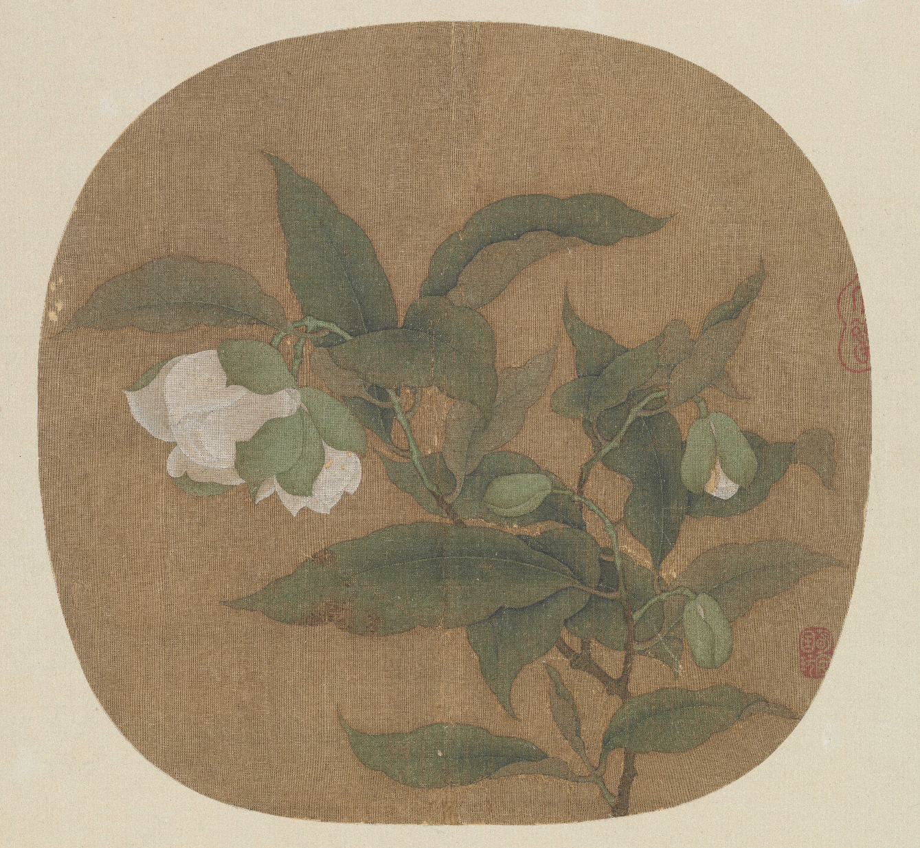 宋画扇面团扇画-7